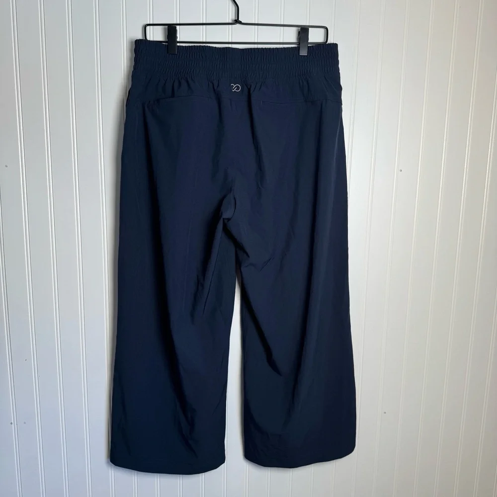 CALIA Journey Cropped Wide Leg High Rise Athletic Pants Blue Women’s Size Medium - Picture 6 of 12